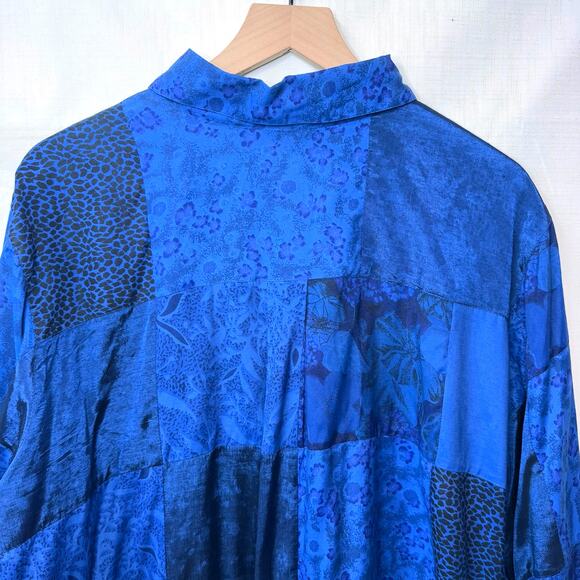 COLDWATER CREEK Patchwork Tunic Womens Plus Size 2X Button Down Casual Lagenlook - Picture 6 of 10